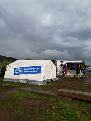 Gruppenzelt beim Bundesjugendtreffen in Nordhausen 2025