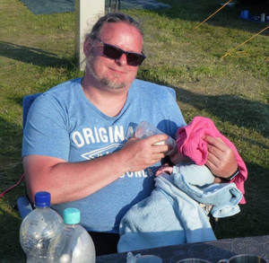 Gammel Mark 2018 - Tauchlehrer Oliver Kroll mit seiner Tochter Marie-Louise